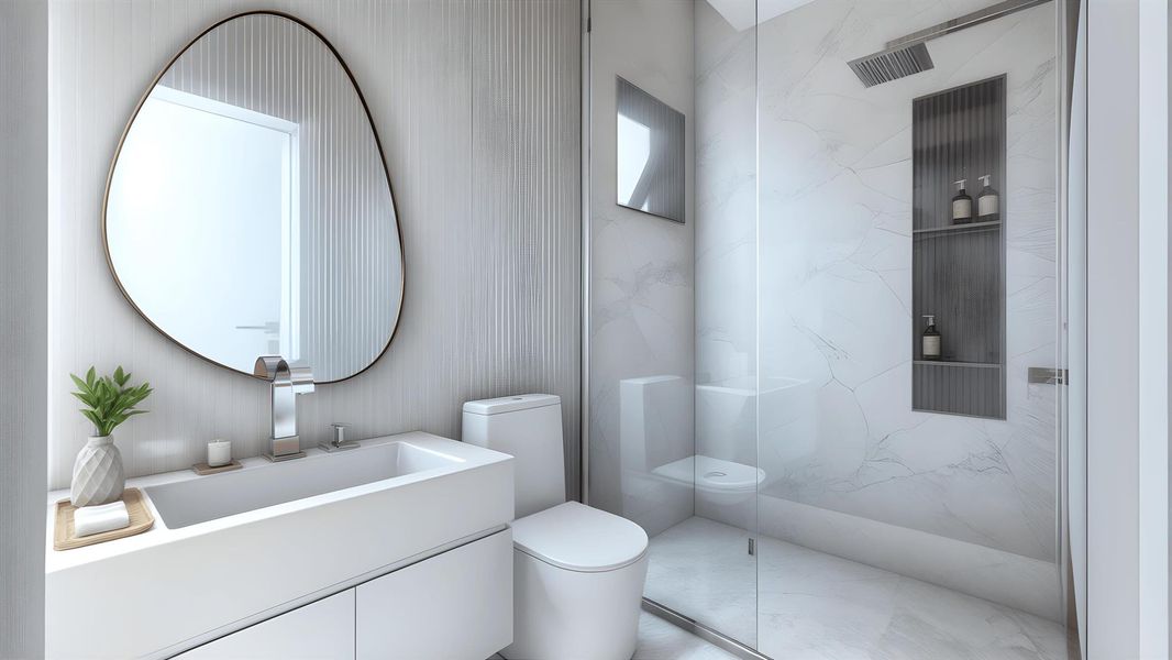 Furnished interior view inside a new home in , Delray Beach (Image 11).