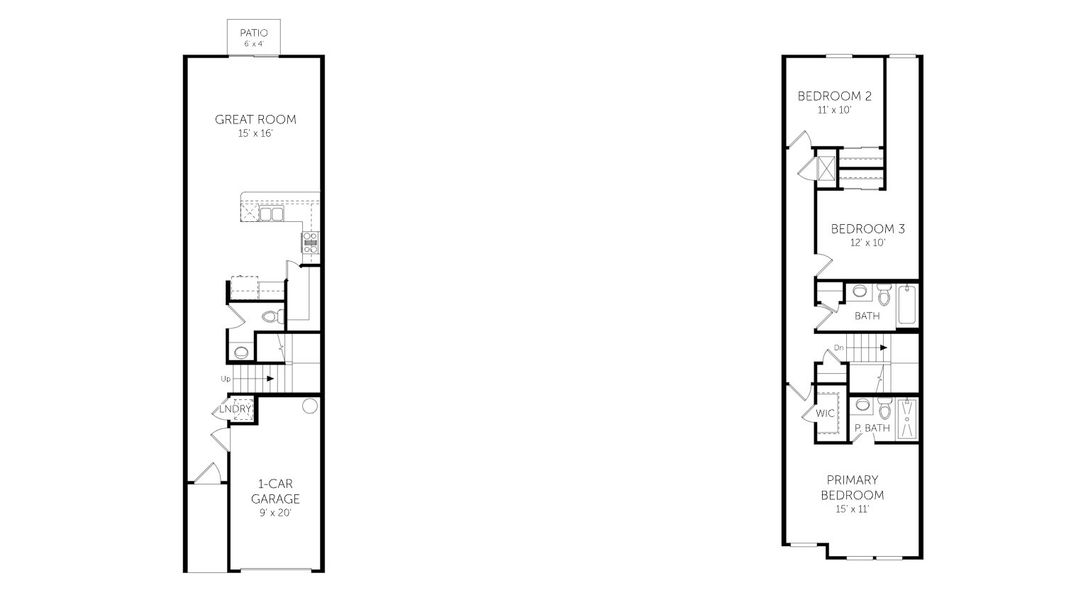 2D floor plan layout for the Arlington - 18829 by Dream Finders Homes in Deercreek Landing, Jacksonville, FL (Image 4). 2D floor plan layout for the Arlington - 18829 by Dream Finders Homes in Deercreek Landing, Jacksonville, FL (Image 4).