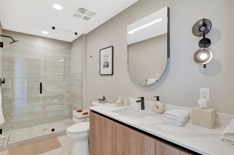 Furnished interior view inside a new home in , Miami Beach (Image 11).