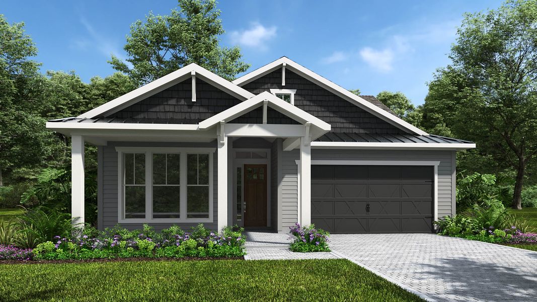 Representative exterior photo of a completed home built from the 2517J by Perry Homes in Hyland Trail, Green Cove Springs, FL (Image 3).