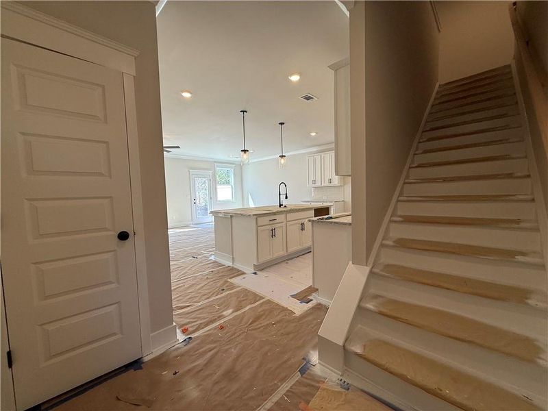 In-progress construction of a new home in The Towns at Auburn Station East, Auburn, GA (Image 16).