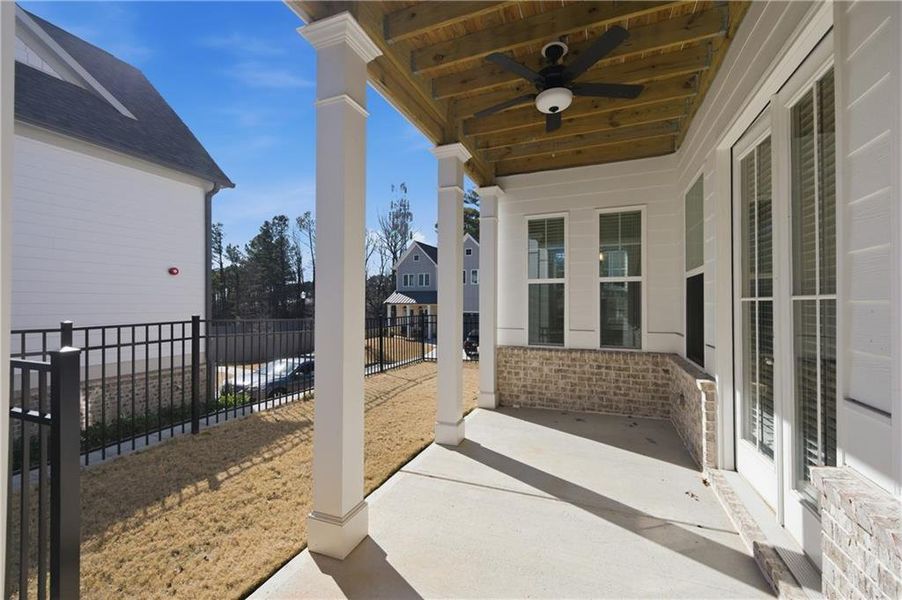 Exterior details and patio area of a home in Promenade Ridge, Marietta (Image 4).