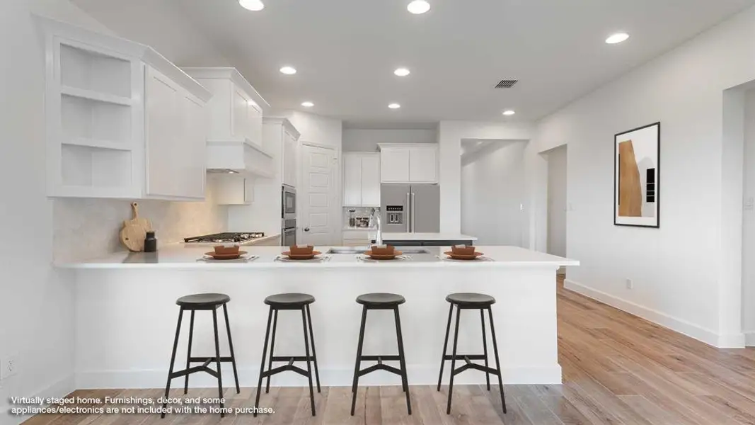 Furnished interior view inside a new home in Devonshire - Reserve 45', Forney (Image 11). Furnished interior view inside a new home in Devonshire - Reserve 45', Forney (Image 11).