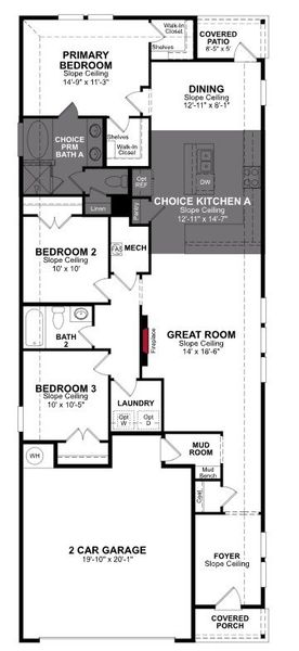 2D floor plan layout of this home in Churchill, Anna, TX (Image 4). 2D floor plan layout of this home in Churchill, Anna, TX (Image 4).