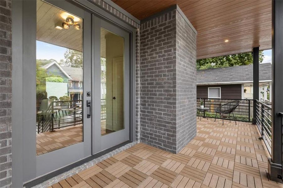 Exterior details and patio area of a home in , Atlanta (Image 29).