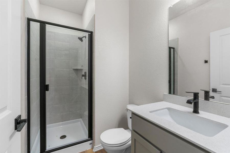 Furnished interior view inside a new home in , Manor (Image 13).