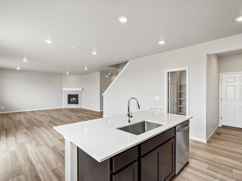 Furnished interior view inside a new home in Buffalo Highlands: The Canyon Collection, Commerce City (Image 12).