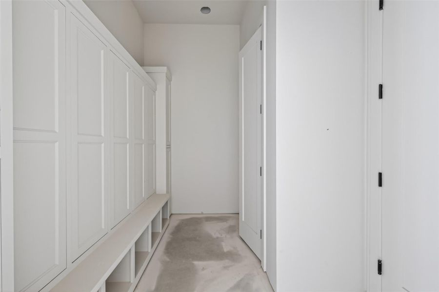 Mudroom off the garage