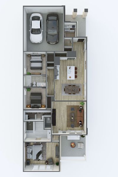 2D floor plan layout for the Bunting by Tri Pointe Homes in Trillium, Richmond, TX (Image 5).