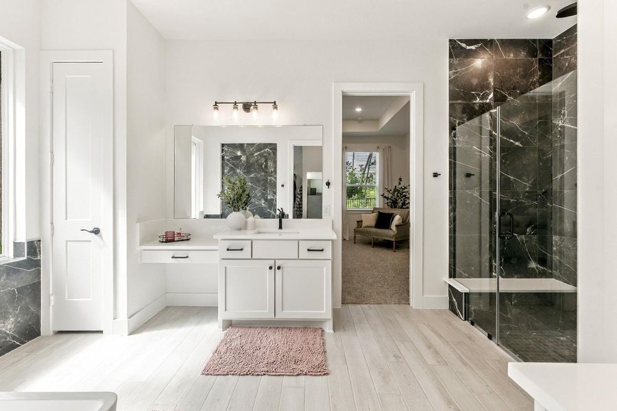 Furnished interior view inside a new home in , Conroe (Image 41).