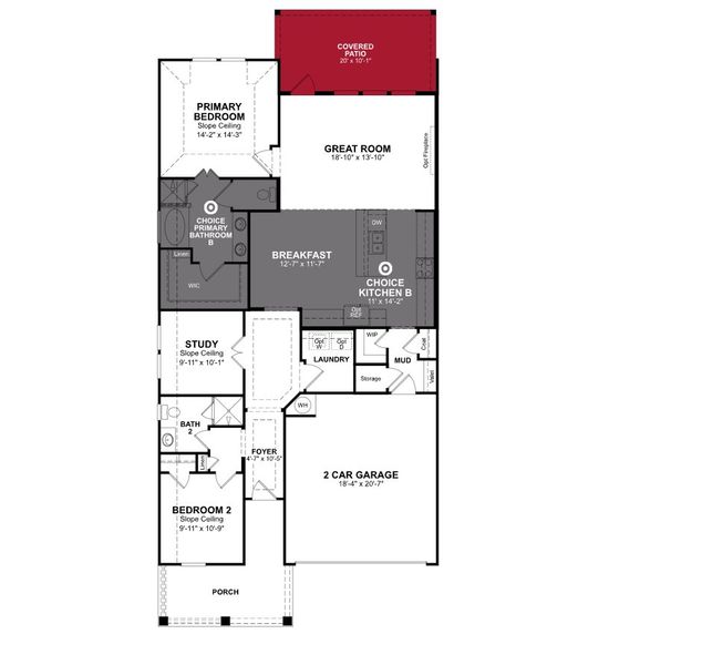2D floor plan layout of this home in Elyson, Katy, TX (Image 4).