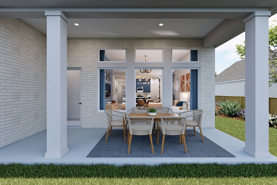 Representative exterior details of a home built from the The Lily by David Weekley Homes in Mantua Point Classics, Van Alstyne (Image 4).