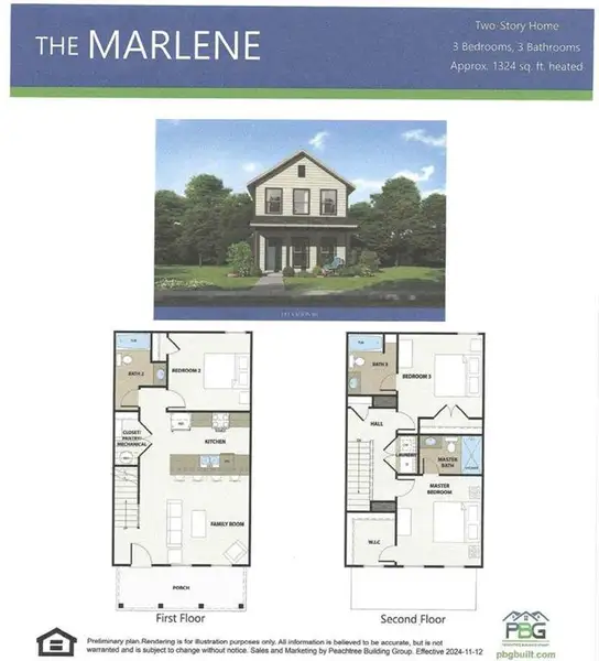 2D floor plan layout of this home in , Fayetteville, GA (Image 3).