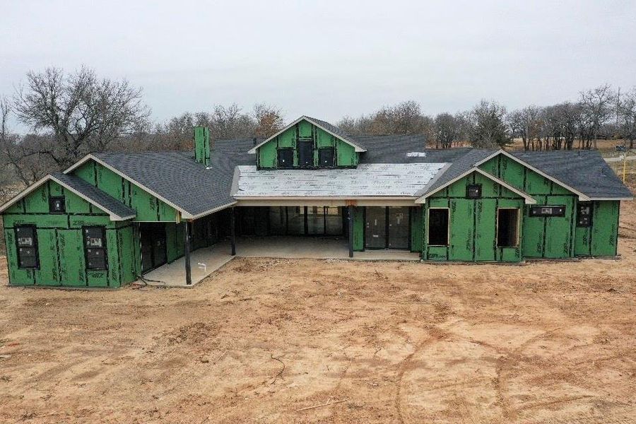 View of horse barn