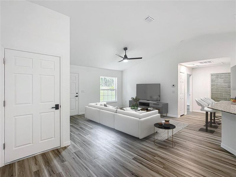 Furnished interior view inside a new home in , Dunnellon (Image 7).