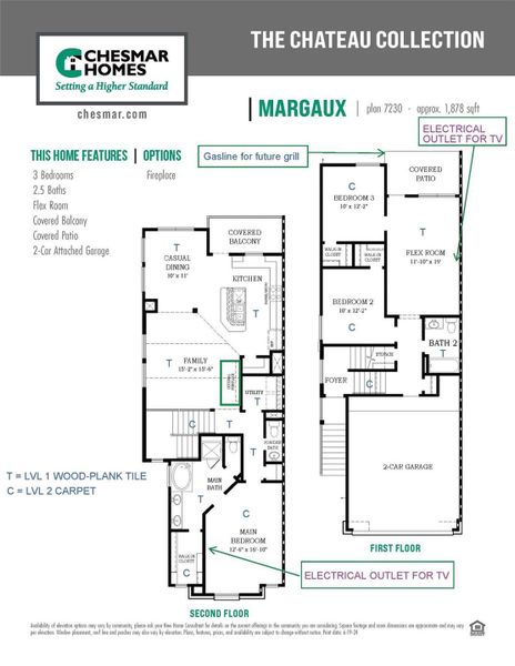 2D floor plan layout of this home in Jubilee Chateau, Hockley, TX (Image 6).