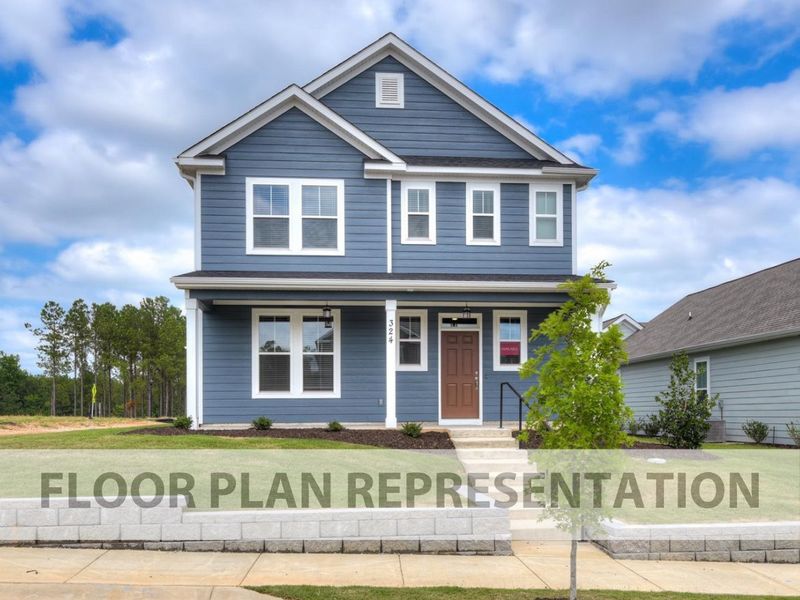 Front exterior of a new home in Tillery Park, Grovetown, GA, highlighting curb appeal (Image 13).