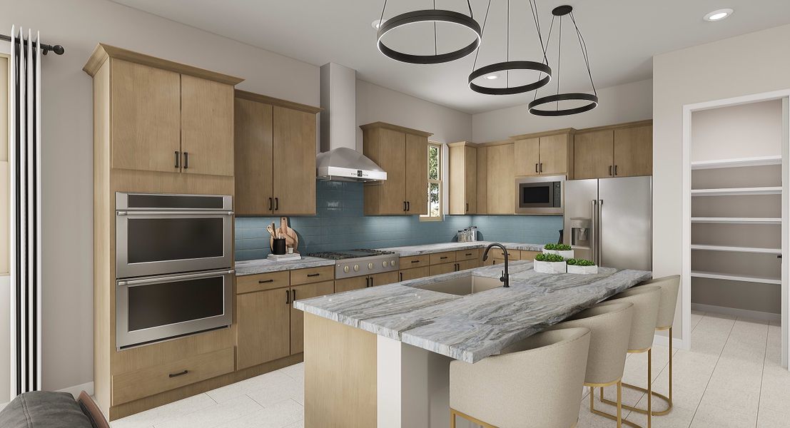 Representative furnished interior of a home built from the Mahogany Plan 40-8 by Tri Pointe Homes in Waterston Central, Gilbert (Image 4).