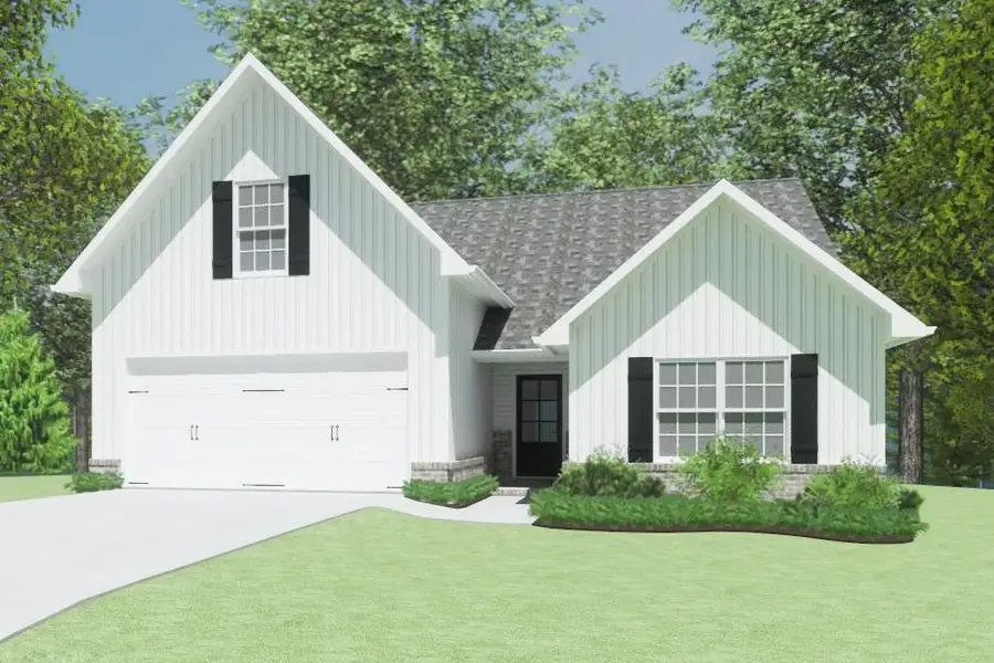 Representative exterior photo of a completed home built from the The Ashford by Smithbilt Homes in Manor in The Foothills, Maryville, TN (Image 1).