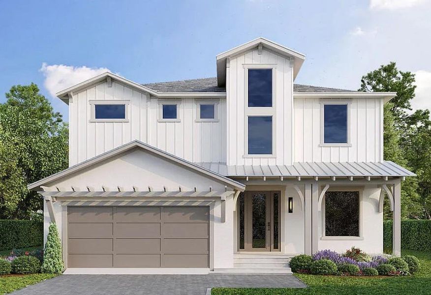 Front exterior of a new home in , St. Augustine, FL, highlighting curb appeal (Image 1). Front exterior of a new home in , St. Augustine, FL, highlighting curb appeal (Image 1).