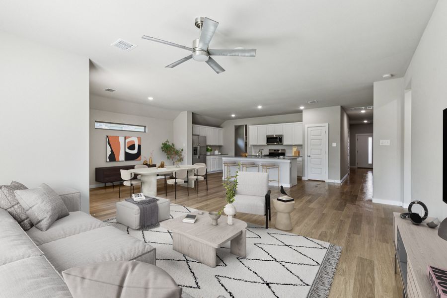 Open Floor Plan in the Heisman home plan by Trophy Signature Homes – REPRESENTATIVE PHOTO Open Floor Plan in the Heisman home plan by Trophy Signature Homes – REPRESENTATIVE PHOTO