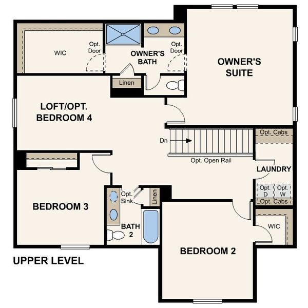 2D floor plan layout for the Powell (39206) by Century Communities in Sweetgrass, Dacono, CO (Image 5).