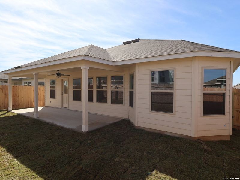 Exterior details and patio area of a home in Greenspoint Heights, Seguin (Image 3).