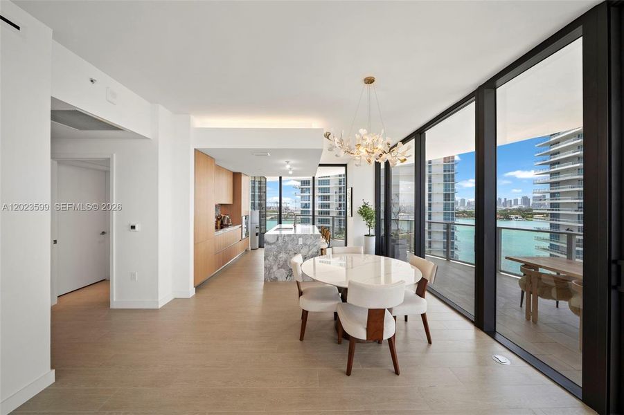 Furnished interior view inside a new home in , Miami Beach (Image 14). Furnished interior view inside a new home in , Miami Beach (Image 14).