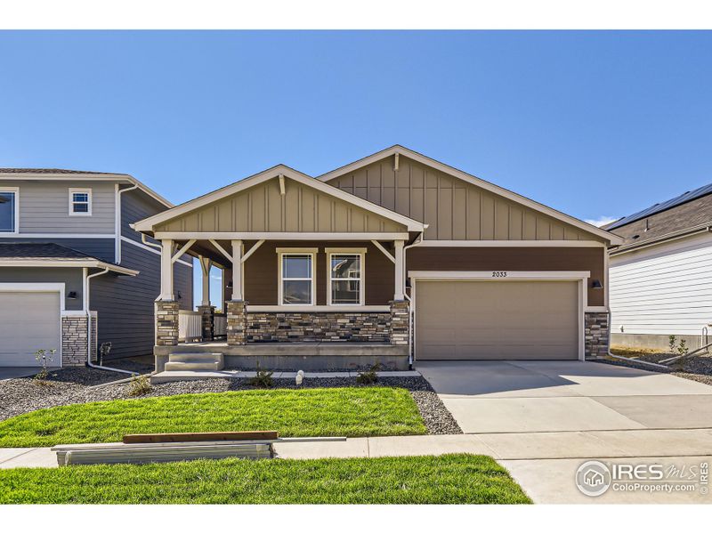 The home is currently under construction! These photos are renderings of another model with the same floorplan and give you a sense of what the home and elevation look like. Pictures of the actual house will be uploaded once it is completed.