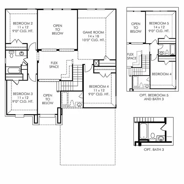 2D floor plan layout of this home in Audubon, Magnolia, TX (Image 3).