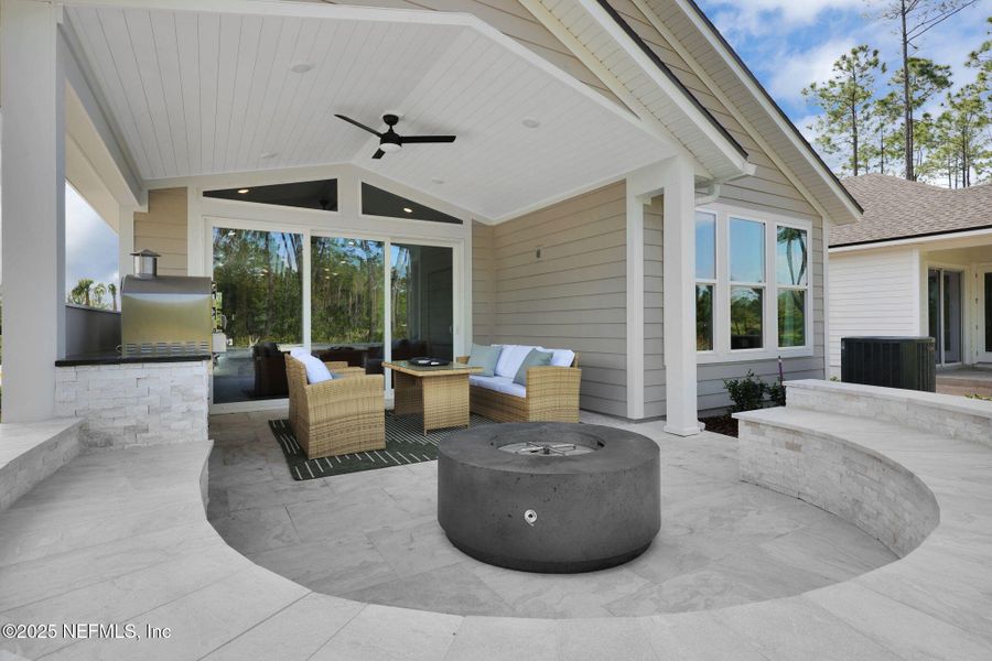 Exterior details and patio area of a home in , Ponte Vedra (Image 2). Exterior details and patio area of a home in , Ponte Vedra (Image 2).