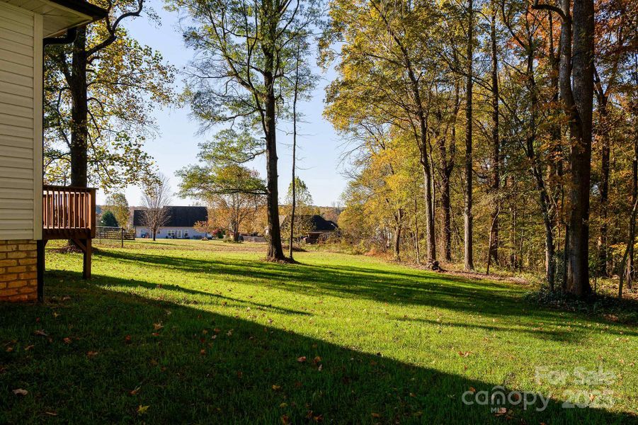 Partially wooded lot gives privacy!