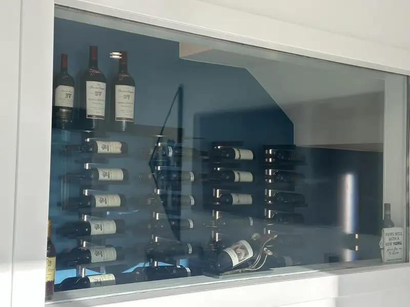 wine cellar glass window wine cellar glass window