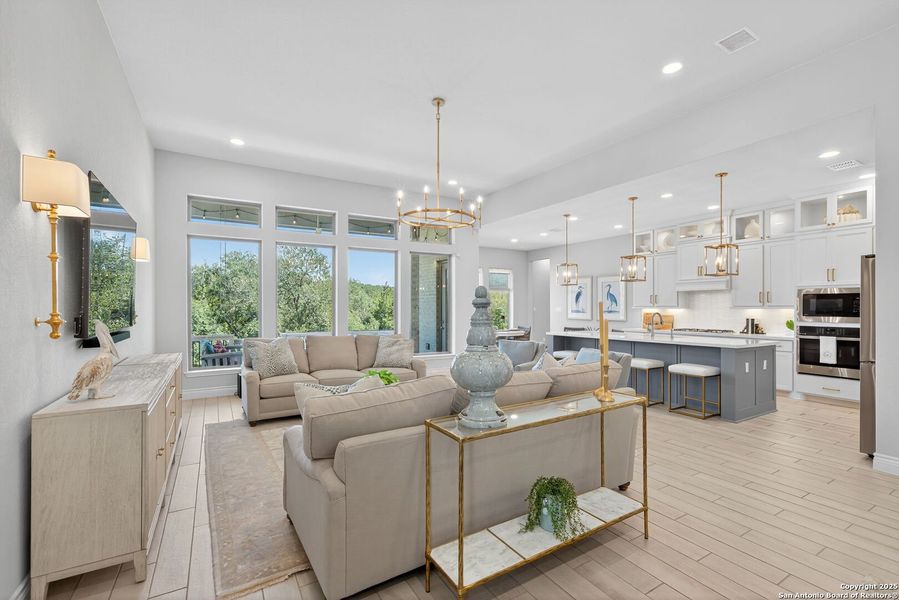 Furnished interior view inside a new home in Cibolo Canyons 60', San Antonio (Image 22).