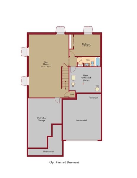 2D floor plan layout for the Bluebell by View Homes in Country Club Reserve – Fort Collins, Fort Collins, CO (Image 5).