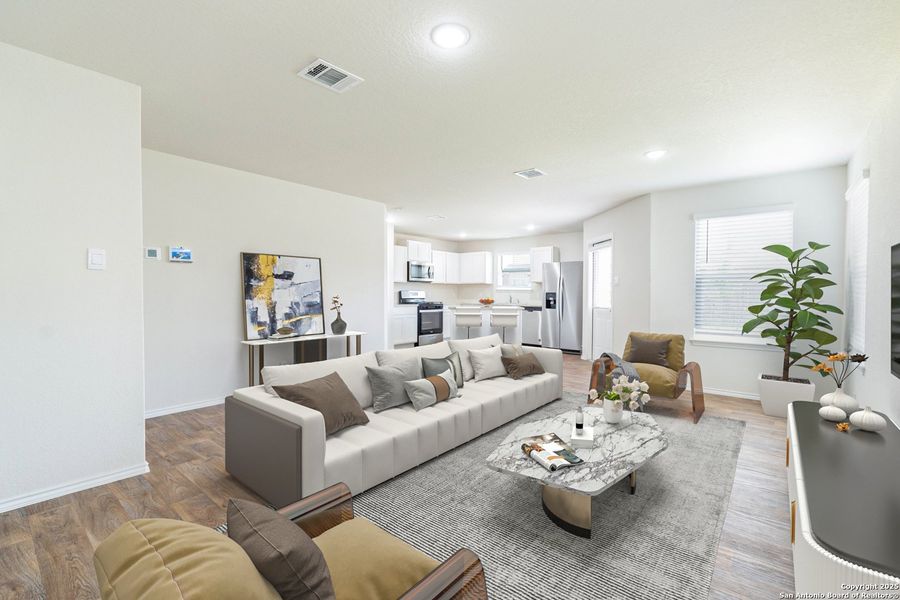 Furnished interior view inside a new home in Whisper Falls, San Antonio (Image 5). Furnished interior view inside a new home in Whisper Falls, San Antonio (Image 5).