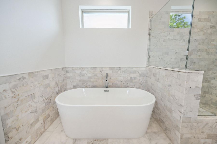 Separate Soaking Tub * Look at All of the Marble! Separate Soaking Tub * Look at All of the Marble!