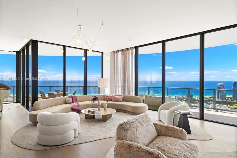 Furnished interior view inside a new home in , Miami Beach (Image 79).