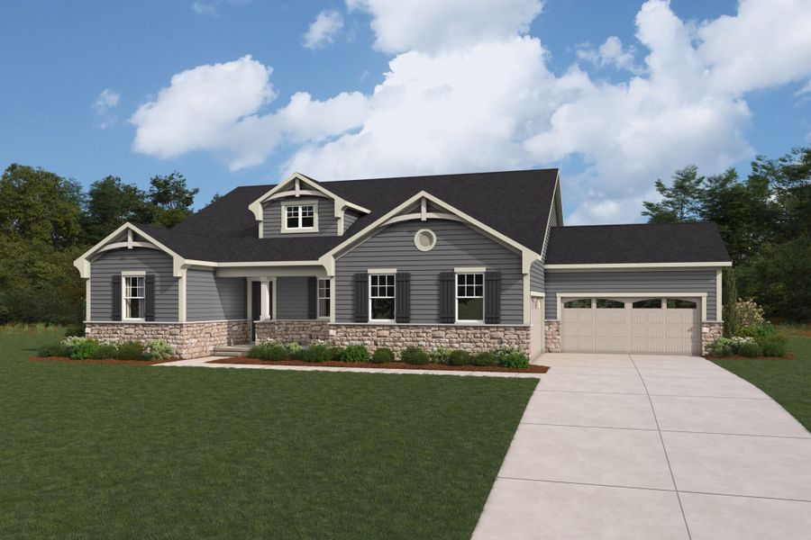 Representative exterior photo of a completed home built from the Clearwater by Mattamy Homes in Blair Place, Monroe, NC (Image 5).