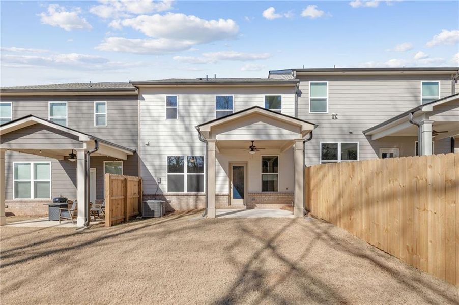 Exterior details and patio area of a home in Mulberry Summit, Flowery Branch (Image 17). Exterior details and patio area of a home in Mulberry Summit, Flowery Branch (Image 17).
