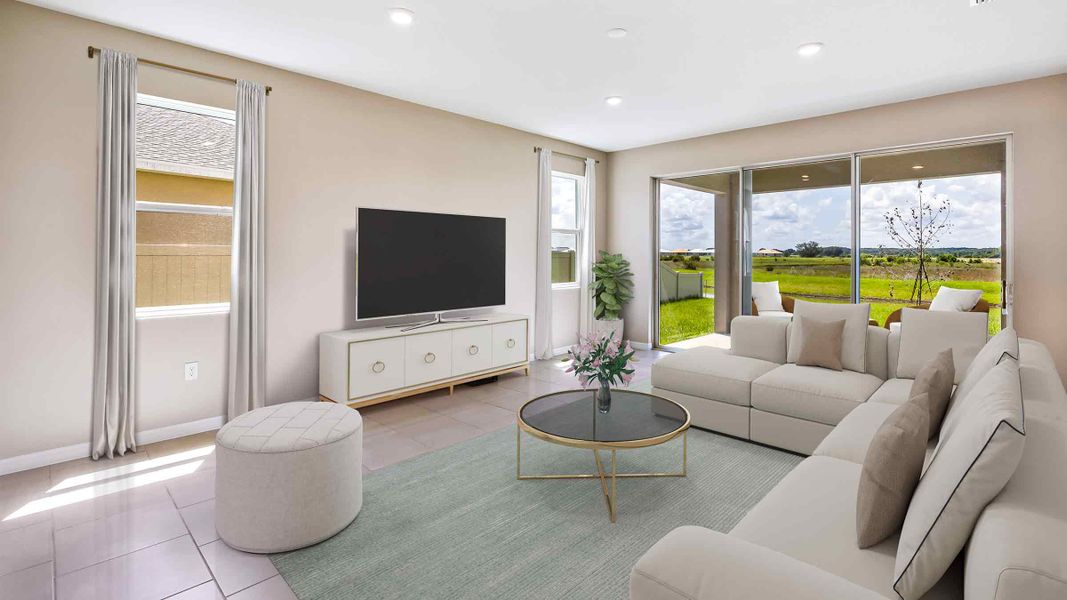 Furnished interior view inside a new home in Hammock at Two Rivers, Zephyrhills (Image 9).