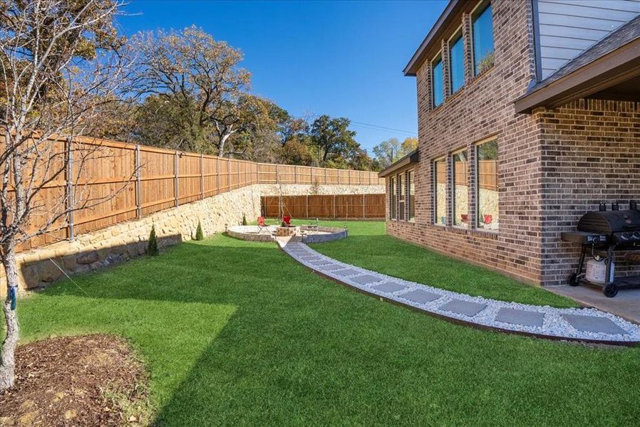 View of yard featuring a patio