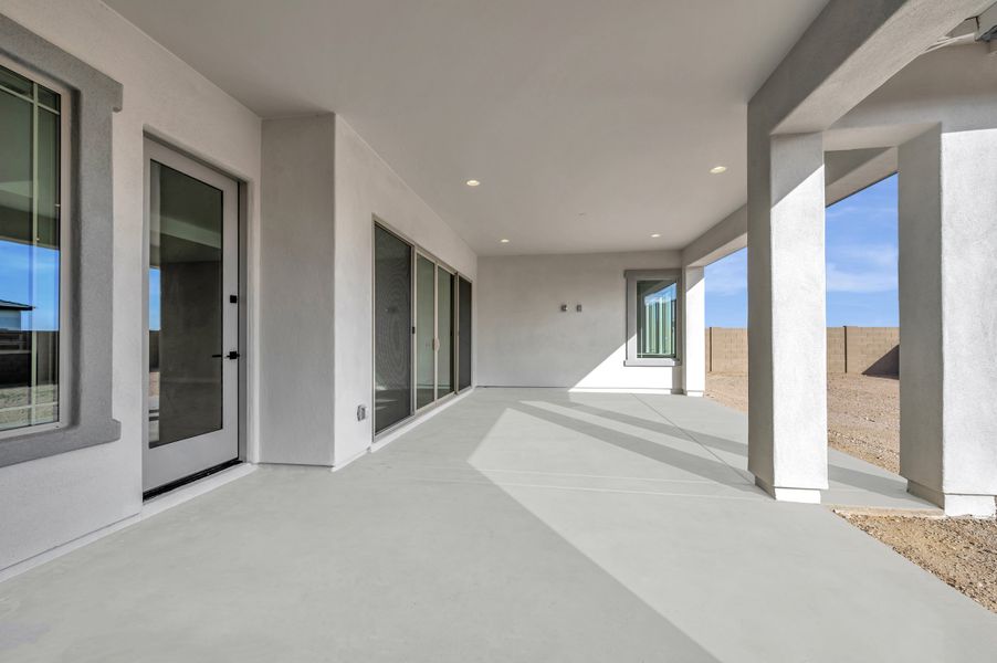 Exterior details and patio area of a home in The Heights at Victory, Buckeye (Image 3).