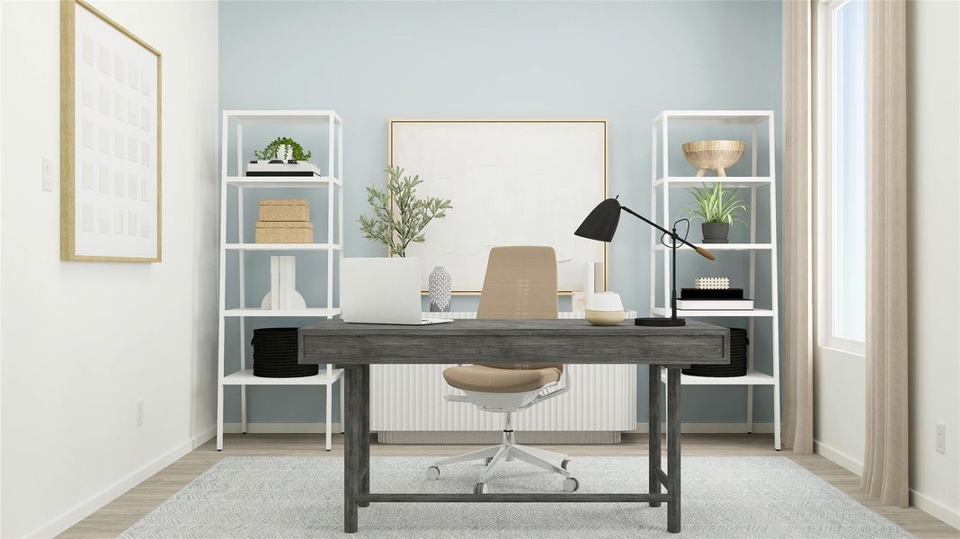 Furnished interior view inside a new home in Meadowlark Preserve: Lonestar Collection, Pflugerville (Image 8).