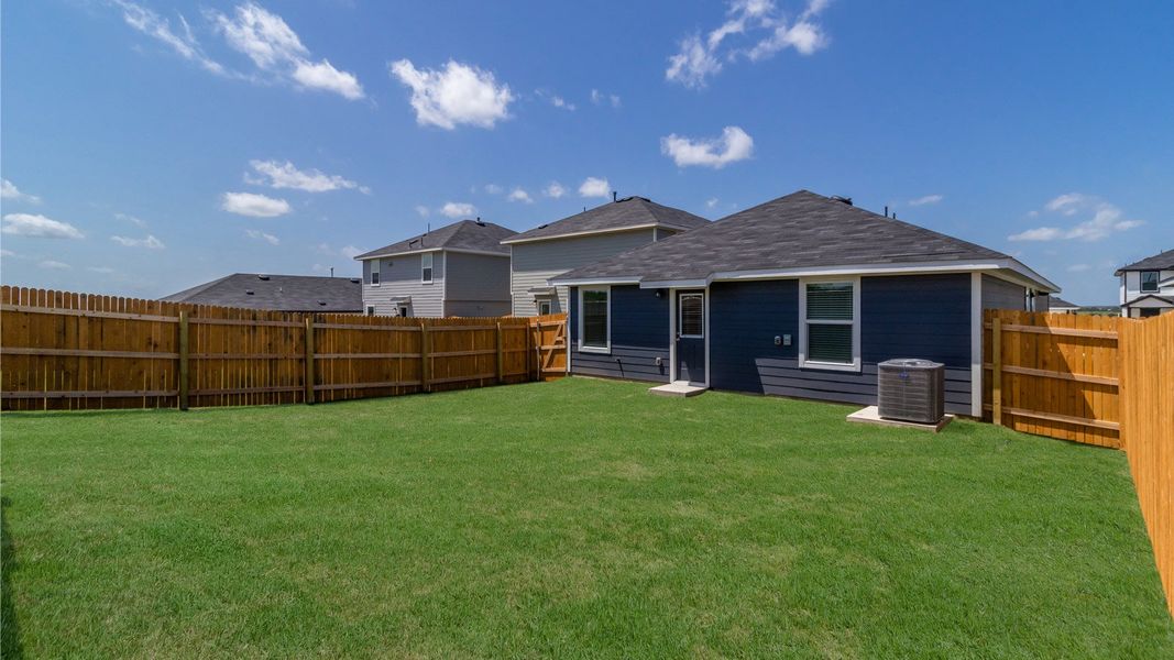 Representative exterior photo of a completed home built from the The Caprock by D.R. Horton in Wayside, Uhland, TX (Image 15). Representative exterior photo of a completed home built from the The Caprock by D.R. Horton in Wayside, Uhland, TX (Image 15).