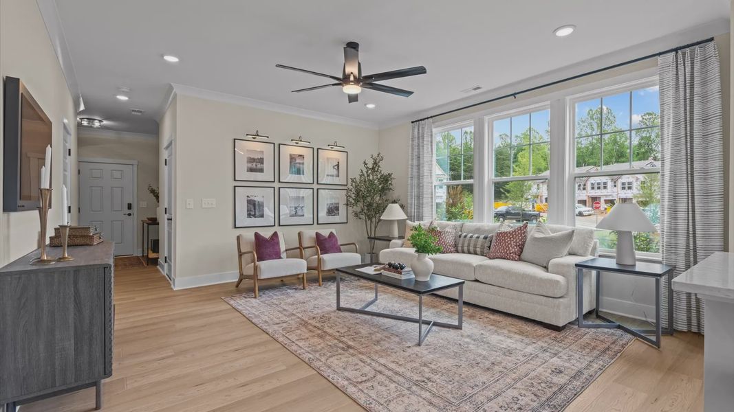 Furnished interior view inside a new home in North First Street Townes, Mebane (Image 6). Furnished interior view inside a new home in North First Street Townes, Mebane (Image 6).