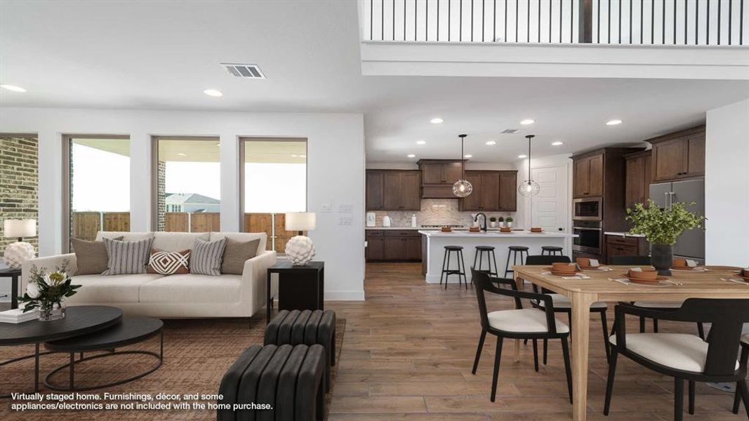 Furnished interior view inside a new home in The Heights At Uptown Celina 45', Celina (Image 11). Furnished interior view inside a new home in The Heights At Uptown Celina 45', Celina (Image 11).