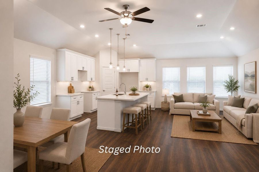Furnished interior view inside a new home in Eagle Landing, Houston (Image 5). Furnished interior view inside a new home in Eagle Landing, Houston (Image 5).
