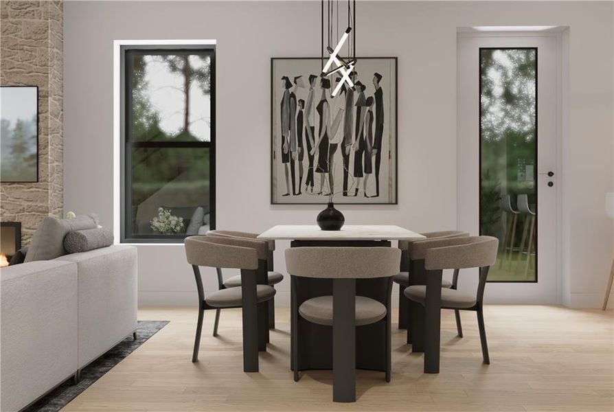 Furnished interior view inside a new home in , Sugar Hill (Image 41).