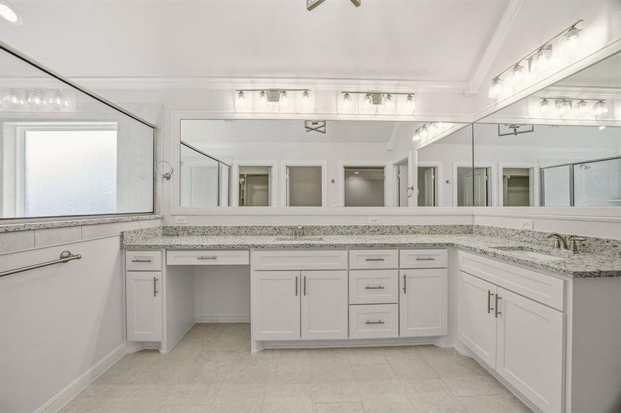 Full bathroom with double vanity Full bathroom with double vanity